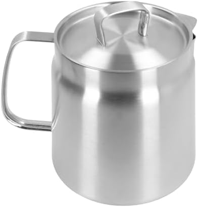 Stainless Steel Oil Filter Pot, Home Oil Fryer Strainer, Stainless Steel Oil Fryer Strainer Food Fryer 2 In 1 Oil Strainer Pot Fryer, Stove Top Deep Fryer with Handle
