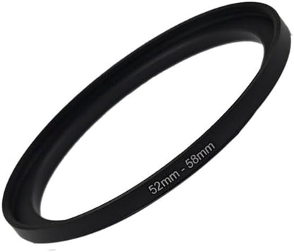 YAMAFOO 52mm to 58mm Step-Up Ring/Step Down Rings Filter Adapter for All Brands UV ND CPL Metal Ring Step-Up Rings Adapter Filter,Black (52-58)