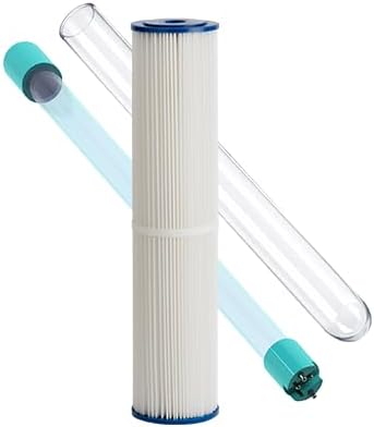 Kind Water Replacement Filter Set – Sediment Filter, UV Lamp & Quartz Sleeve – Fits E-2000 UV Whole House System – Annual Maintenance Kit for Clean, Safe Water