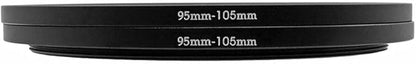 Metal Step Up Ring, 95mm to 105mm 95-105mm Step Rings 2 Pieces Step-Up Lens Adapter Ring for Canon Nikon Sony Camera Lens LingoFoto