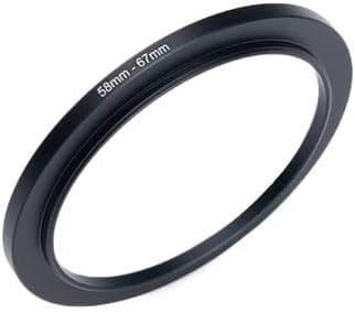 YAMAFOO 58mm to 67mm Step-Up Ring/Step Down Rings Filter Adapter for All Brands UV ND CPL Metal Ring Step-Up Rings Adapter Filter,Black (58-67)