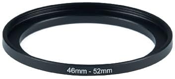 YAMAFOO 46mm to 52mm Step-Up Ring/Step Down Rings Filter Adapter for All Brands UV ND CPL Metal Ring Step-Up Rings Adapter Filter,Black (46-52)