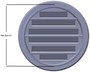 Louvered Vent, Bug Screen, 60ppi Filter, Seal and Cap, 2.5", Black
