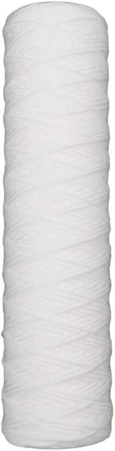 IPW Industries Inc. 50 Micron String Wound Water Filter for Universal Whole House Replacement Cartridge Sediment Filters for Well Water 10" x 2.5" - 6 Pack