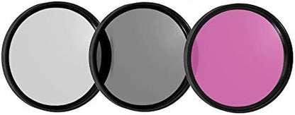 New 3 Piece 37mm -UV, CPL, FLD- Multi-Coated Stackable Filter Set