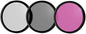 New 3 Piece 37mm -UV, CPL, FLD- Multi-Coated Stackable Filter Set
