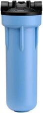 IPW Industries Inc. 150542 Standard Filter Housing, 3/4" NPT #10 Opaque Water Filter Housing with Mounting Bracket Cap and Pressure Relief Button, 10-Inch, Black/Blue