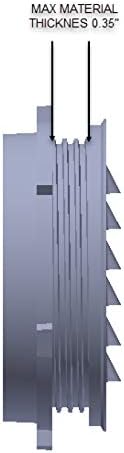 Louvered Vent, Bug Screen, 60ppi Filter, Seal and Cap, 2.5", Black