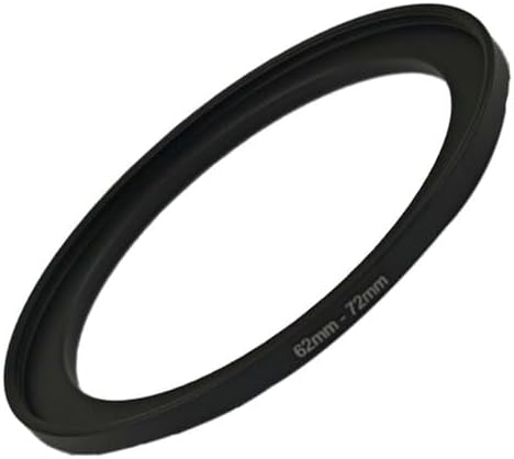 YAMAFOO 62mm to 72mm Step-Up Ring/Step Down Rings Filter Adapter for All Brands UV ND CPL Metal Ring Step-Up Rings Adapter Filter,Black (62-72)