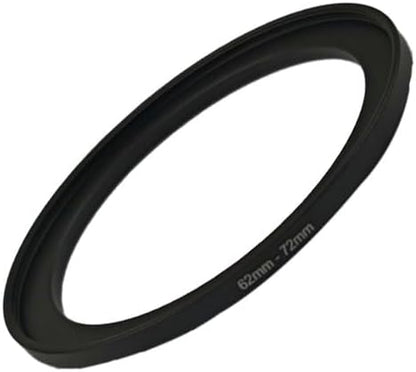 YAMAFOO 62mm to 72mm Step-Up Ring/Step Down Rings Filter Adapter for All Brands UV ND CPL Metal Ring Step-Up Rings Adapter Filter,Black (62-72)