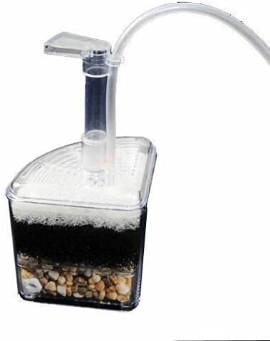 XINYOU Corner Filter Air Driven Bio-Sponge Ceramic for Fry Shrimp Fish Tank Aquarium XY-2010, 2.75 x 3.15 x 11 inches