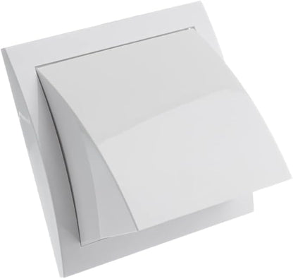 ABS Exterior Wall Ventilation Grille with Valve for Kitchen Bathroom Range Hood Duct Outlet 100mm 125mm 150mm Pipe Connection Weatherproof Air Exhaust(150MM)