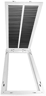 Venti Air 12" X 24" Steel Return Air Filter Grille with MERV 11 Filter Pre-Installed - Removable Face/Door for 1 inch Filters - HVAC Duct Cover Grill [Outer Dimension: 14.5"W X 26.5" H]