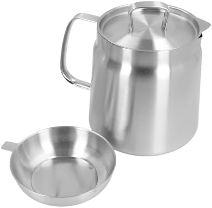 Stainless Steel Oil Filter Pot, Home Oil Fryer Strainer, Stainless Steel Oil Fryer Strainer Food Fryer 2 In 1 Oil Strainer Pot Fryer, Stove Top Deep Fryer with Handle