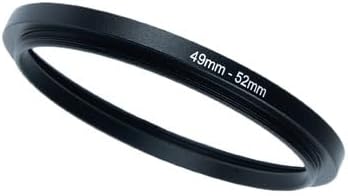 YAMAFOO 49mm to 52mm Step-Up Ring/Step Down Rings Filter Adapter for All Brands UV ND CPL Metal Ring Step-Up Rings Adapter Filter,Black (49-52)