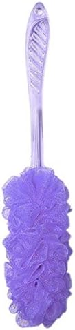 Vivona 40CM Long Crystal Handle Bath Brush Shower Scrubber Sponge Flower Soft Cleaner Comfort Back Bathing Sponge Ball Drop Shipping - (Ships From: United States)