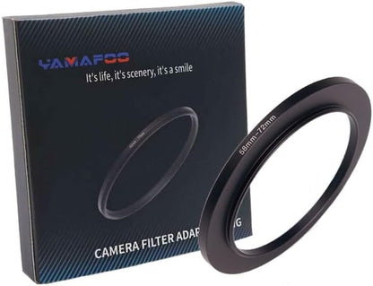 YAMAFOO 58mm to 72mm Step-Up Ring/Step Down Rings Filter Adapter for All Brands UV ND CPL Metal Ring Step-Up Rings Adapter Filter,Black (58-72)