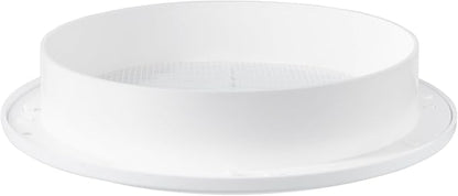 White 6" Inch Round Ventilation Grille with Insect mesh. (Duct 6Ø / Grille 7Ø) Ventilation Applications. Indoor and Outdoor Vent Cover. Available 3 Sizes / 4 Colors.