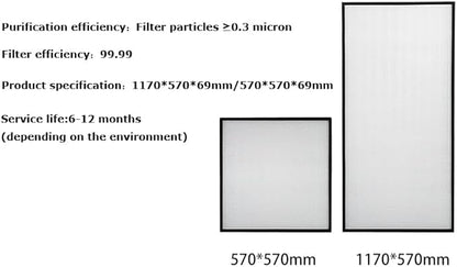 Vertical Laminar Dust Free Room Bench Double Use 70.86x23.62in Flow Hood Air Flow Clean Workbench Aluminum Workshop for Phone Repair with HEPA-Filter Laboratory Using