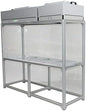 Vertical Laminar Dust Free Room Bench Double Use 70.86x23.62in Flow Hood Air Flow Clean Workbench Aluminum Workshop for Phone Repair with HEPA-Filter Laboratory Using