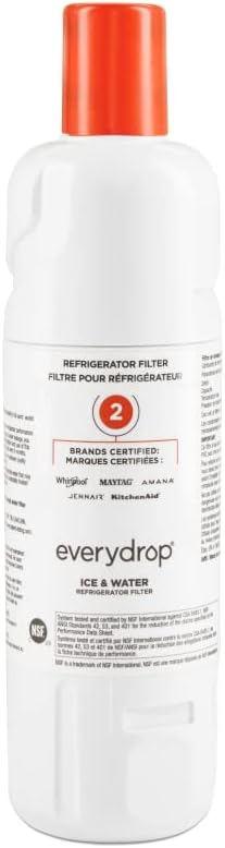 everydrop® by Whirlpool Ice and Water Refrigerator Filter 2, EDR2RXD1, Single-Pack