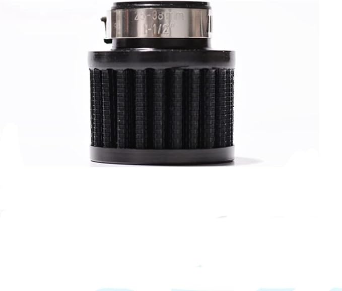 25mm Air Intake Filter 1" Inlet Dia Air Intake Cone Universal Filter Parts with Adjustable Clamp (Black)