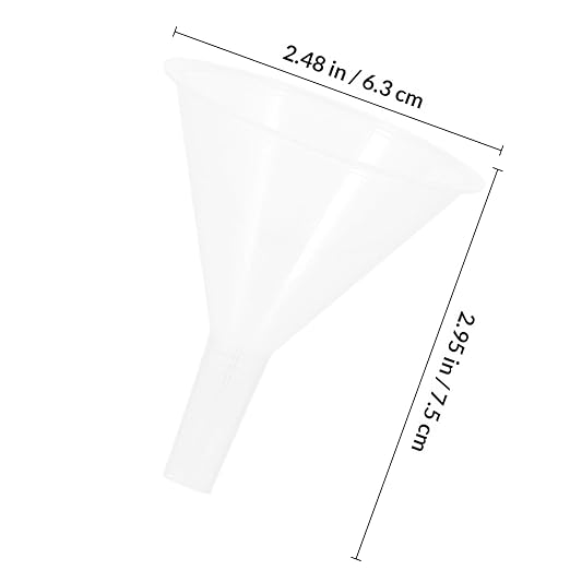 Veemoon 20pcs Short Stem Lab Funnels 60mm for Scientific Liquid Filling, Classroom and Laboratory Use, Chemical Filter Funnel Set
