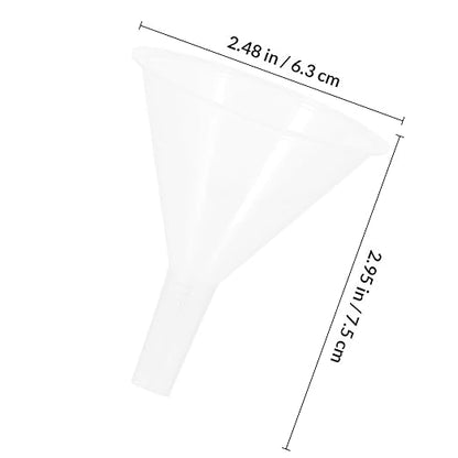 Veemoon 20pcs Short Stem Lab Funnels 60mm for Scientific Liquid Filling, Classroom and Laboratory Use, Chemical Filter Funnel Set