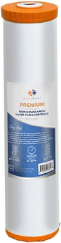 Aquaboon 20 x 4.5 Iron & Manganese Water Filter Cartridge – Reduces Iron & Manganese – Compatible with Whole House Systems, Well Water – Fits All 20”x4.5” Standard Housings - 1 Pack