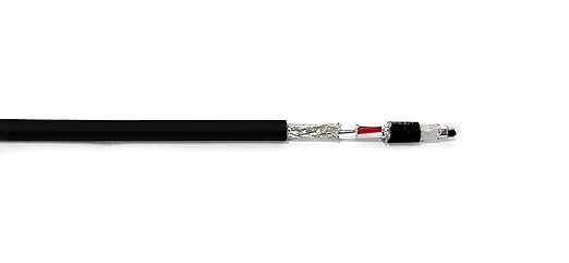 6C 24AWG AMSB Shielded Cable Wire (UL2464) - Highly Flexible Str TC, PVC Ins, OS+TC BRD, PVC JKT for CNC Machine, Stepper Motor, VFD Spindle (Matte Black 50FT)