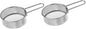 Luxshiny 2pcs Stainless Steel Flour Sieve with Hanging Ear Portable Rust Handheld Strainer for Baking Powdered Sugar Cocoa Almond Powder Kitchen Utensil for Home and Restaurant Use