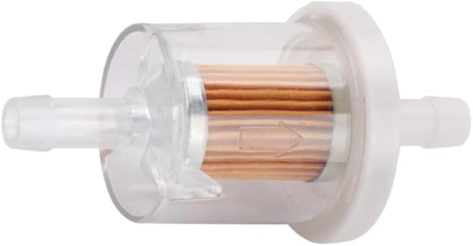 Tvent 1/4" Fuel Filter 691035 493629 for brigs and straton with Fuel line Camp Replacement for Kawsaki 49019-0027 49019-7001 845125 Motorcycle Motor Lawn Tractor Mower (Pack of 8)
