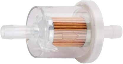 Tvent 1/4" Fuel Filter 691035 493629 for brigs and straton with Fuel line Camp Replacement for Kawsaki 49019-0027 49019-7001 845125 Motorcycle Motor Lawn Tractor Mower (Pack of 8)