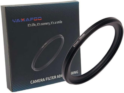 YAMAFOO 67mm to 55mm Step-Up Ring/Step Down Rings Filter Adapter for All Brands UV ND CPL Metal Ring Step-Up Rings Adapter Filter,Black (67-55)