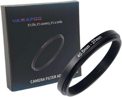 YAMAFOO 40.5mm to 37mm Step-Up Ring/Step Down Rings Filter Adapter for All Brands UV ND CPL Metal Ring Step-Up Rings Adapter Filter,Black(40.5-37)