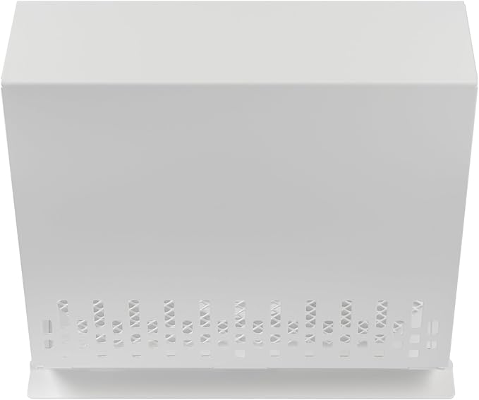 Vent Systems 6" Inch Air Supply Vent Cover with Rubber Gasket - White Galvanized Steel - Robust Weatherproof Outdoor Air Intake Box - Duct or Surface Mounting - Rain and Snow Protection