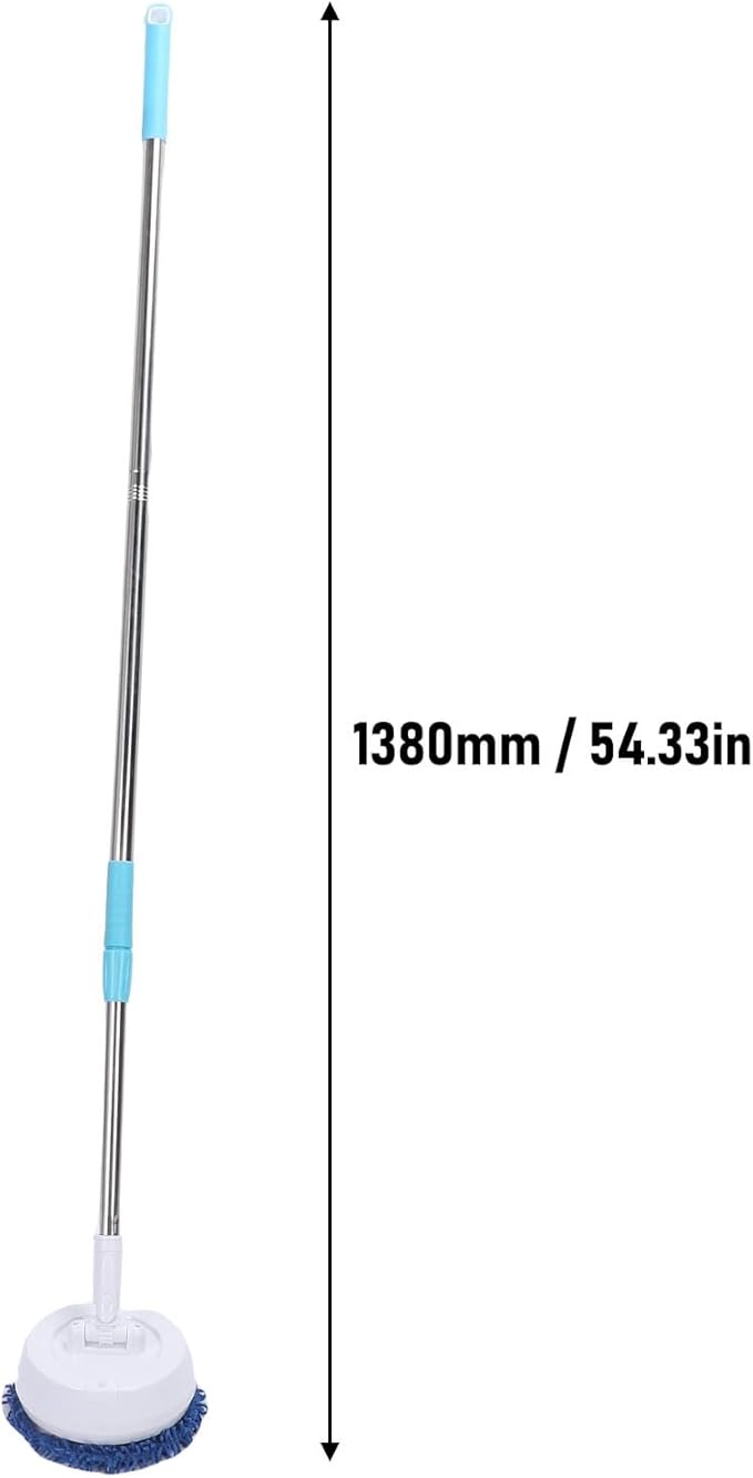 Hyuduo Electric Cleaning Brush, Rechargeable Cordless Rotating Scrubber with Telescopic Handle and Dry Wet Cloths, for Car Washing Floor Glass Tiles Ceiling
