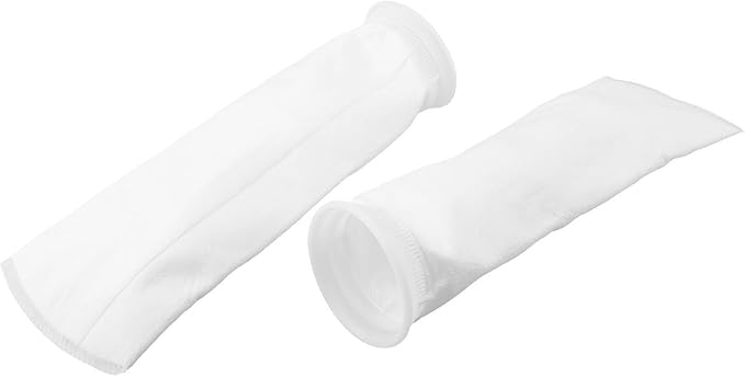 Filter Bag PP Non-Woven for Treatment, 25µm 50µm 100µm 150µm, Reusable Thermal Fixed Wool Monofilament Fabric, White Ø 105 mm x 380 mm(25um-3pcs)