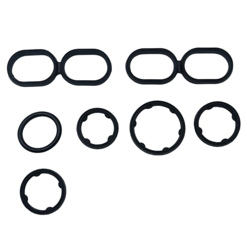 9Pcs Engine Oil Filter Housing O Ring Seal Kit 68191356AA Replacement for Dodge Ram Jeep Chrysler 3.6L