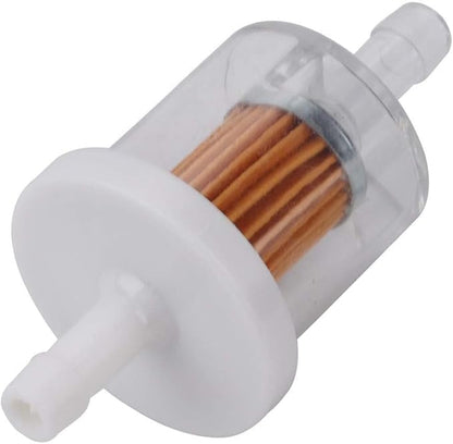 Tvent 1/4" Fuel Filter 691035 493629 for brigs and straton with Fuel line Camp Replacement for Kawsaki 49019-0027 49019-7001 845125 Motorcycle Motor Lawn Tractor Mower (Pack of 8)