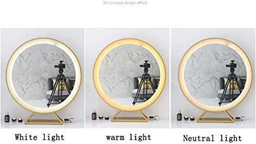 Mirrors LED Illuminated Bathroom Wall Mounted with Lights and Demister Pad Aluminum Bathroom Vanity Tabletop (Size : 60X70CM)