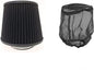 Black Cold Air Intake Cone Replacement Performance Washable Clamp-on Dry Filter with Sock Protective Cover Mesh Dustproof Bag (3")