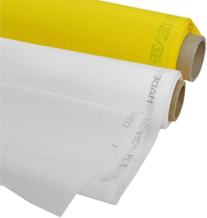Silk Screen Printing Mesh, 100/110/120/140/160/180/200/250/300Mesh, White Yellow for Screen Printing Machine Equipment Accessories, Filter Painting, Polyester Fabric (160M/64T White)