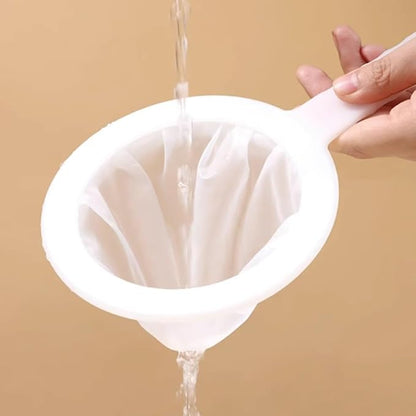 Kitchen Ultra-Fine Nylon Mesh Strainer I Filter Spoon Sieve For Soy Milk, Coffee, Milk, Yogurt, Juice, Enzymes, Honey, Wine, Rice Milk, Tofu brain