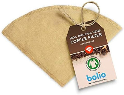 Organic Hemp Reusable Coffee Filter (1, No.2 Cone)