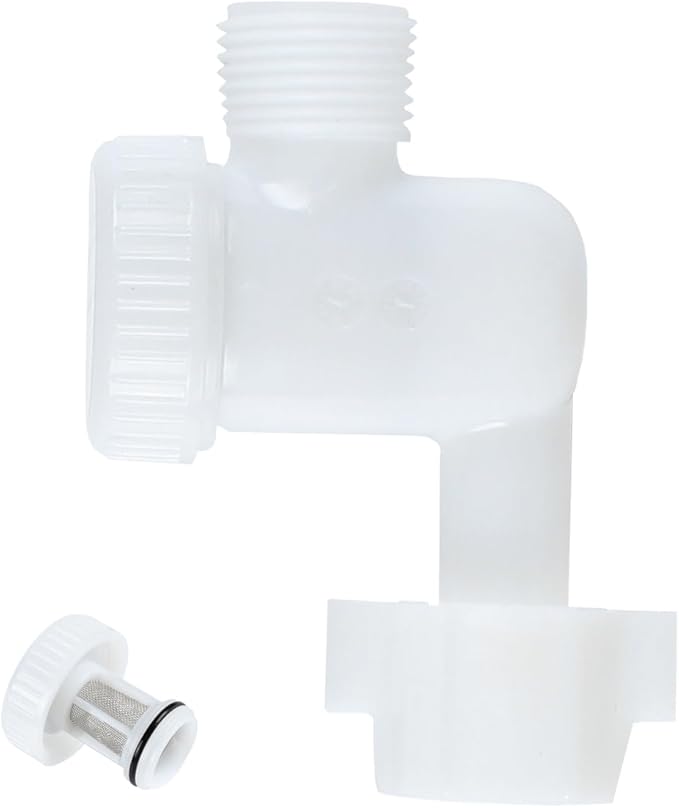 7/8'' Toilet Water Filter Adapter with SUS304 Mesh for 7/8 Toilet Tank Fill Valve and Bidet T Connector, 7/8 inch Male to 7/8 inch Female with Built-In Filter