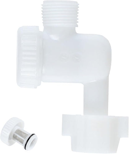 7/8'' Toilet Water Filter Adapter with SUS304 Mesh for 7/8 Toilet Tank Fill Valve and Bidet T Connector, 7/8 inch Male to 7/8 inch Female with Built-In Filter