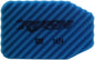 O2 RUSH High-Performance Foam Air Filter fits GAS GAS MC 50 & KTM 50 SX – Race-Proven Saw-Tooth Technology, Washable & Reusable(OEM 452 06 015 000)