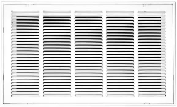 Venti Air 25" X 14" Steel Return Air Filter Grille with MERV 11 Filter Pre-Installed - Removable Face/Door for 1 inch Filters - HVAC Duct Cover Grill [Outer Dimension: 27.5"W X 16.5" H]