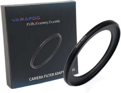 YAMAFOO 82mm to 62mm Step-Up Ring/Step Down Rings Filter Adapter for All Brands UV ND CPL Metal Ring Step-Up Rings Adapter Filter,Black (82-62)